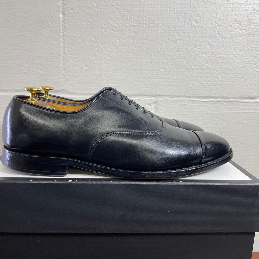 Allen Edmonds Park Avenue 5615 Black Leather Cap Toe Oxford Dress Mens 11.5 D